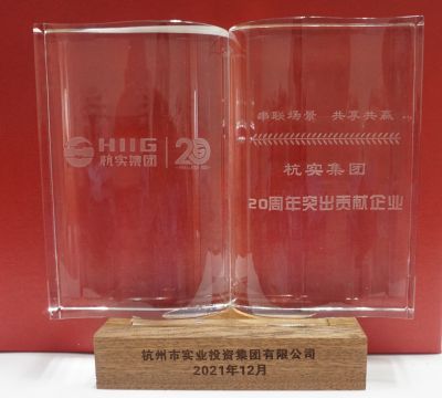 杭實集團20周年突出貢獻企業